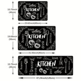 1pc Alfombra Antifatiga para Cocina, Alfombra Acolchada Antideslizante Gruesa, Tapete Corredor, Alfombrillas de Confort para Estar de Pie Resistentes, Alfombra para Pasillo y Lavandería