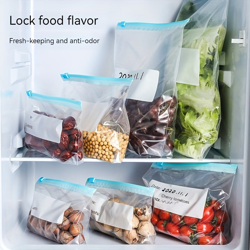 15/20 piezas de Bolsas Herméticas para Almacenamiento de Alimentos - Mantenimiento de la Frescura, con Cierre de Cremallera y Selladas para Frutas, Granos, Verduras y Carne - Organizadores de Cocina Perfectos y Soluciones de Almacenamiento para Cocineros