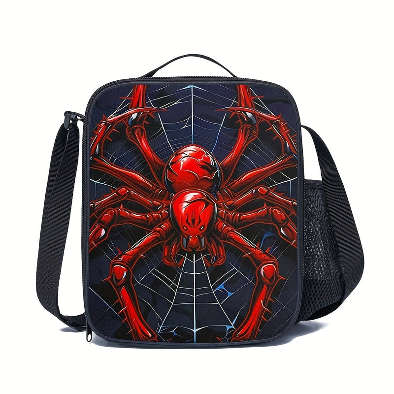 Bolsa de Almuerzo Araña, Tote Aislada para Trabajo, Viajes y Picnics, No Contacto con Comida, Vuelta al Colegio