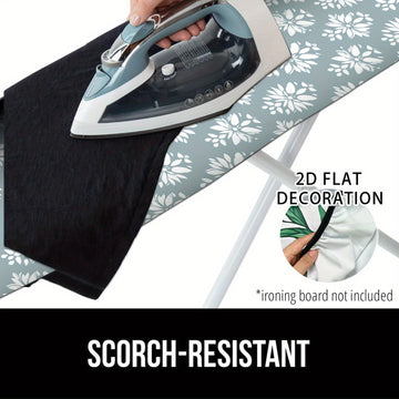 Funda para tabla de planchar, decoración plana 2D con borde elástico - diseño azul, tamaño estándar, ideal para lavandería en casa, regalo perfecto para amantes de manualidades, accesorios para lavandería, 1 unidad (sin tabla incluida), diseño plano 2D