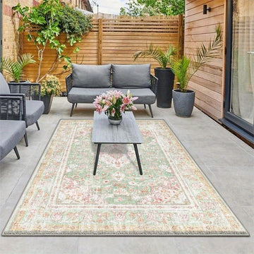 Tapete de alfombra de exterior de 852 gramos/vértice/metro cuadrado, tapete de exterior de césped, tapete de alfombra de piso de crema francesa de lujo y duradero, tapete de área de terciopelo suave de primera calidad - Gran tamaño con diseño de gradient