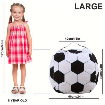 1 Funda Grande para Silla de Fútbol Bean Bag, Incluye Juguete de Perezoso de Peluche - Fibra de Poliéster, Plegable, Lavable a Mano, Adecuada para Decoración Multifuncional de Habitaciones de Adolescentes - No Necesita Electricidad ni Baterías
