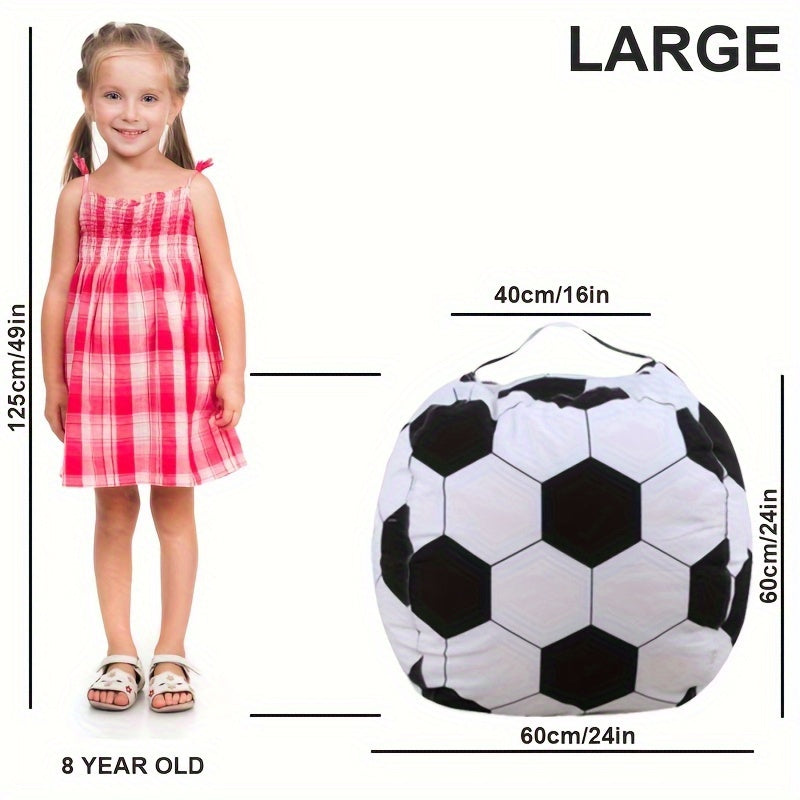 1 Funda Grande para Silla de Fútbol Bean Bag, Incluye Juguete de Perezoso de Peluche - Fibra de Poliéster, Plegable, Lavable a Mano, Adecuada para Decoración Multifuncional de Habitaciones de Adolescentes - No Necesita Electricidad ni Baterías