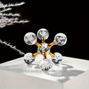 1pc Decoración de Escritorio Moderna de Cristal y Metal - Orbe de Vidrio Elegante con Base Metálica, Perfecto para Bodas, Hogar o Decoración de Oficina, Decoración de Oficina y Accesorios
