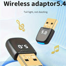 Adaptador USB inalámbrico 5,4 GHz - Sin necesidad de arrancar, plug-and-play, soporte EDR+BLE, baja latencia, sonido de alta calidad, alimentación USB, no se necesita batería | Ideal para PC, auriculares, teclado, ratón y altavoces, receptor de audio ina