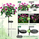 Luces solares para jardín al aire libre, lámparas solares de flores azalea, adecuadas para jardines, patios, césped y senderos de patio trasero.