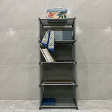 Estantería Metálica Multifuncional de 1 Pieza - Montaje Fácil, Diseño Ahorra Espacio, Adecuada para Oficina en Casa, Residencia Universitaria y Vivienda Alquilada - Gris