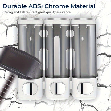 Shampoo y dispensador de acondicionador - Botella de ducha de baño de 300 ml con bomba - Botellas de champú vacías reutilizables de plástico, contenedores de loción de jabón líquido para dispensador de lavado corporal