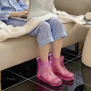Baño de Pies Portátil - Sin Necesidad de Electricidad/Baterías, Bañera de Pedicura Sin Fragancia con Patas Transparentes - Bañera de PVC Ligera para Hogar, Viajes y Salón - Mejora la Circulación Sanguínea y Cuidado de Uñas, Accesorios Florales, Construcc