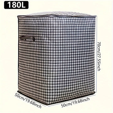 140/180L Bolsa de Almacenamiento con Cremallera de Gran Capacidad para Ropa, Mantas y Viajes - Organizador de Mudanzas, 1 Unidad