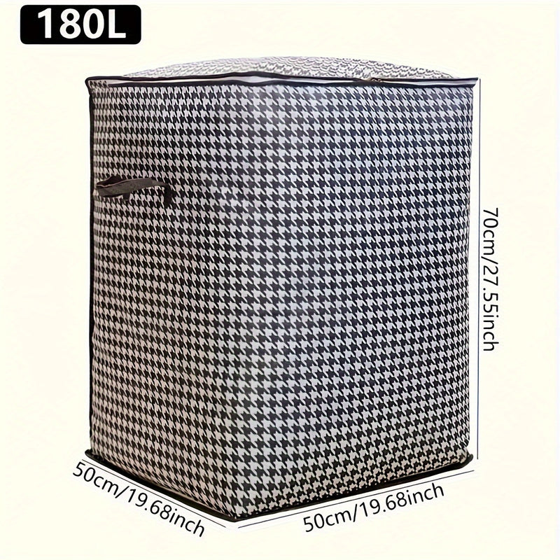 140/180L Bolsa de Almacenamiento con Cremallera de Gran Capacidad para Ropa, Mantas y Viajes - Organizador de Mudanzas, 1 Unidad