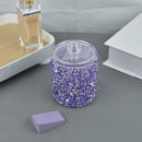 Tarro de Almacenamiento y Organización de 1 pieza con Incrustaciones de Diamantes para Muebles, Cocina, Baño, Belleza, Palillos de Dientes, Alfombrilla Redonda para Maquillaje, Cubierta para Mesa de Tocador, Caja Antipolvo Organizador