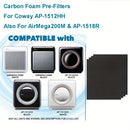 Filtro Pre-Activado de Carbón Compatible con Coway Airmega Mighty AP-1512HH - Eliminador de Olores, Compatible con Modelos de 200m y Más, Pieza #3304899