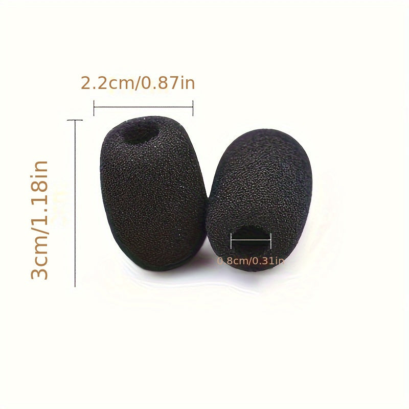 [10 filtros pop XLR] Juego de 10 filtros pop para conectores XLR, pantalla antiviento de espuma antichoque para micrófono, almohadillas de reducción de ruido para audífonos y micrófonos de mano, sin necesidad de batería