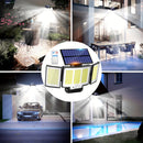 1 unidad/2 unidades de luz solar exterior, luz de seguridad con 348 LEDs y control remoto, foco de pared con sensor de movimiento de 3 cabezales, 270° de ángulo amplio, 3 modos de iluminación, lámpara para jardín, patio, garaje, puerta principal, piscina