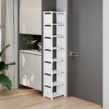 Estantería Ajustable de 8/5 Niveles para Zapatos - Organizador Portátil sin Herramientas para Dormitorios y Hogares, Solución Multinivel para Calzado y Zapatillas, Diseño Simple en Blanco/ | Almacenamiento Duradero