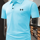 Camiseta cómoda para hombre con estampado doble C reverso, transpirable, casual