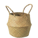 1 Pieza, Cesta De Mimbre Tejida A Mano Con Algas Marinas, Añade Estilo Y Funcionalidad A La Decoración De Tu Hogar Con Este Macetero Tejido