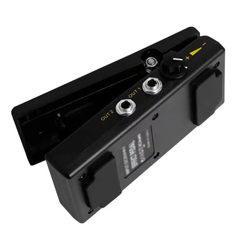 Pedal de volumen dual de AHAJII - Controles de aumento y reducción, señal analógica, pedal de efecto de guitarra negro para amplificadores de guitarra, DC 9-36V, no necesita batería, pedal de guitarra