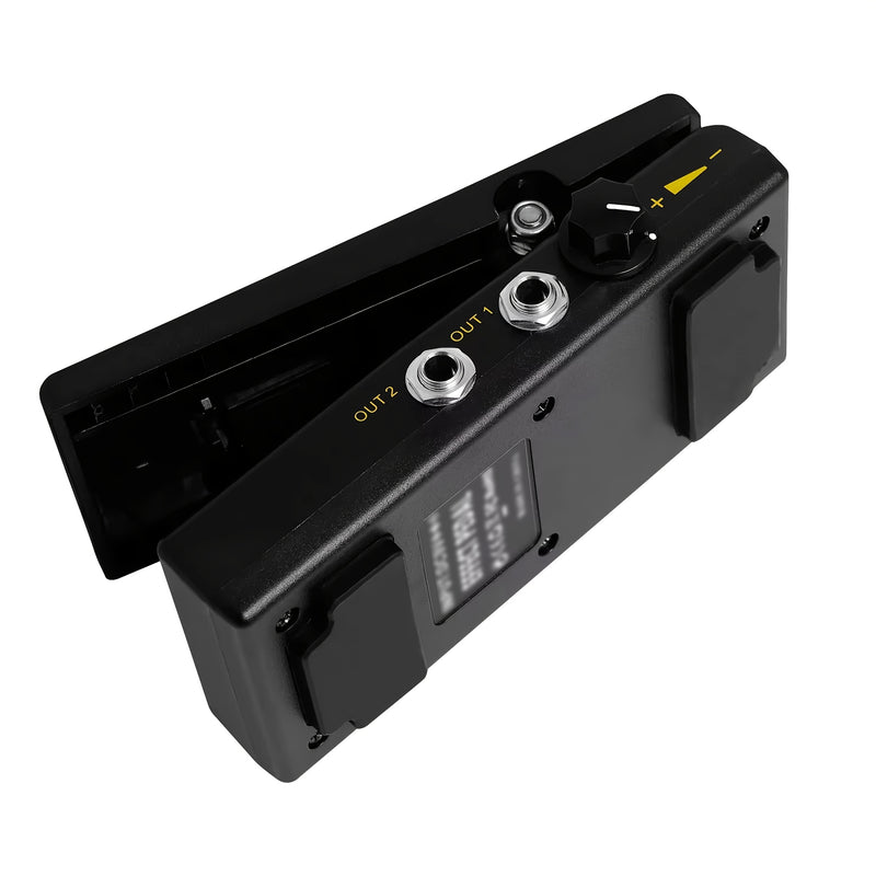 Pedal de volumen dual de AHAJII - Controles de aumento y reducción, señal analógica, pedal de efecto de guitarra negro para amplificadores de guitarra, DC 9-36V, no necesita batería, pedal de guitarra
