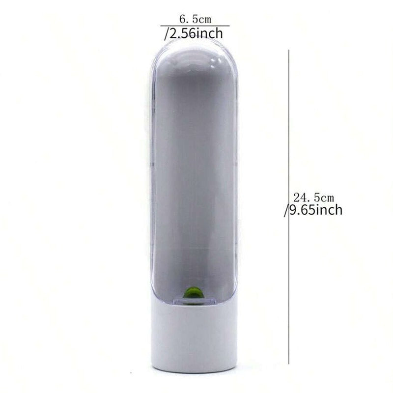 Recipiente de almacenamiento de alimentos de vainilla, dispositivo para verduras, taza fresca de vainilla, contenedor de brotes de bambú, recipientes para verduras en el refrigerador, contenedores para hierbas y cilantro, conservador de comida para nevera