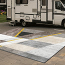 Estampado plano 2D con patrón geométrico exquisito, alfombra decorativa de estilo moderno 1 pieza, picnic, RV, balcón, patio, cubierta, camping, decoración de vacaciones para interiores y exteriores disponibles en múltiples escenas, tamaños múltiples opc