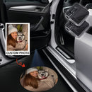 2/4 piezas personalizadas con diseño personalizado y imágenes, velocidad de generación, luz de bienvenida LED con patrones de fibra de carbono, se vuelve más atractivo cuando se abre la puerta, adecuado para varios modelos de coches, incluyendo coches y