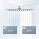 1 pieza de ducha de lluvia vintage de acero inoxidable con boquillas de silicona - Ducha de cascada completa para el cuerpo, diseño cuadrado montado en el techo para actualizar el baño moderno, no necesita electricidad, cabeza de ducha para baño, experie