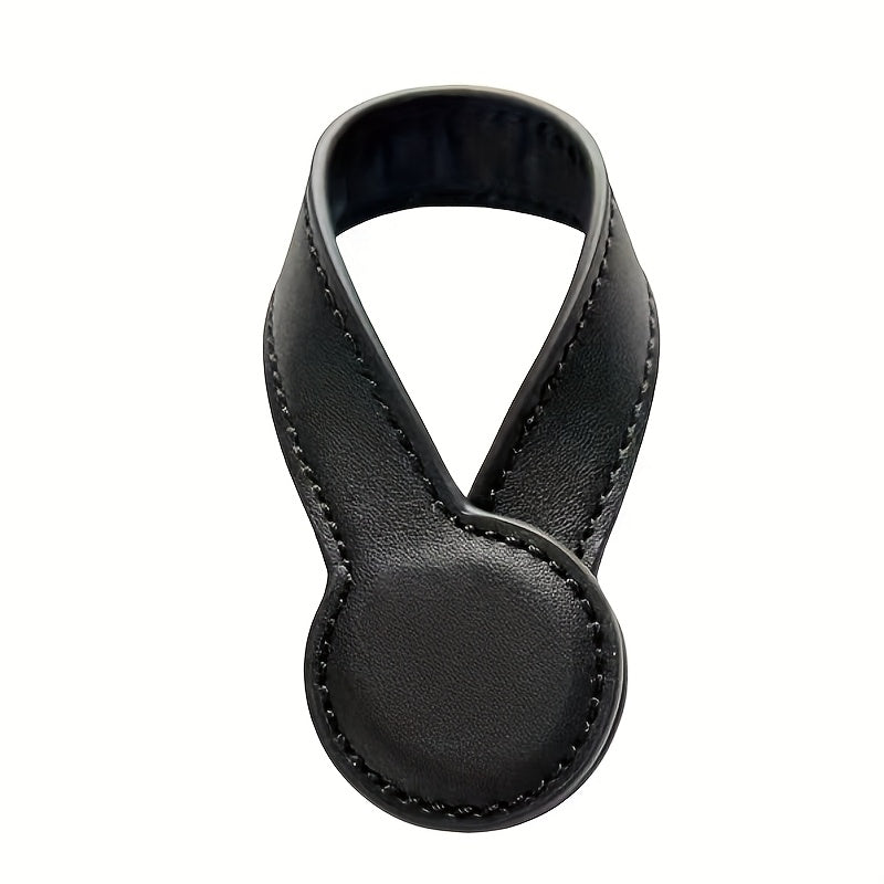 Pack de 1 Gancho Magnético para Sombreros en Cuero Sintético - Colgador Portátil Montado en la Pared para Bolsos, Cierre Magnético Seguro, Diseño Duradero y Elegante para Carteras, Accesorios de Viaje, Organizador de Sombreros | Diseño Elegante | Textura
