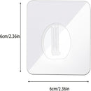 Ganchos de plástico autoadhesivos - 1/5/10/20 piezas, fácil instalación en pared, estilo moderno, transparentes, resistentes e impermeables para toallas, batas, llaves en cocina y baño