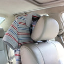 Nueva y mejorada gancho de asiento de coche multifuncional de acero inoxidable - Plegable, adecuado para abrigos y bolsas de embalaje de trajes, bolsas de snacks, compatible con la mayoría de sedanes y SUVs.