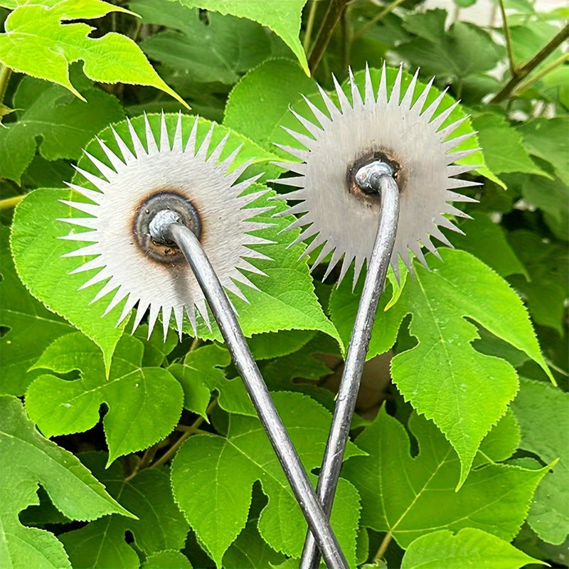 Desmalezadora Manual de Alta Resistencia con Cuchilla en Forma de Estrella Afilada - Herramienta Eficiente para Jardín y Césped, Mango Ergonómico para Malezas Profundas, Construcción Duradera en Acero - Sin Necesidad de Electricidad, Ideal para Hogar y J