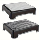 Escalera de movilidad para adultos y mayores - Plataforma antideslizante para interiores y exteriores, plataforma portátil, escalón de seguridad para coche, cama, oficina, ducha, escaleras - Negro Gris
