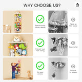 Estantería triangular para almacenar peluches, estante colgante de madera con patrones de luna y estrellas para guarderías, organizador de juguetes de peluche, hamaca regalo