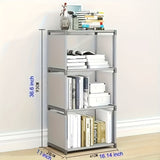 1pc Estantería Multifuncional Cubo Gris - Organizador de Armario Portátil, Adecuado para Libros, Ropa, etc. - Muy Adecuado para Sala de Estar, Estudio, Dormitorio, Sistemas de Armario Montados