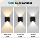 Lámpara de pared LED moderna, 2W, 85-265V, para interior y exterior, jardín o patio, con hardware de instalación, montaje semiempotrado, plástico negro, desmontable, sin batería, iluminación para patio | Lámpara de pared elegante | Luz LED moderna, luces