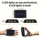4pcs/6pcs/8pcs luces solares para valla, luces solares exteriores, luces decorativas de jardín y pared, ideales para patio, terraza, paisajismo urbano y balcón, luz cálida blanca