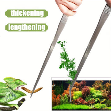 2 piezas de pinzas de acero inoxidable ultra largas de 11,8 pulgadas (30,0 cm), clip de recuperación grueso para bonsái DIY, jardinería, cuidado de mascotas, alimentación de reptiles, joyería - Durabilidad y control preciso, pinzas para jardinería