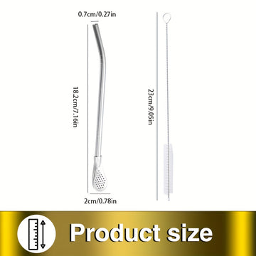 10/20 piezas, juego de cucharas de paja de acero inoxidable - Filtro desmontable para té de frutas y bebidas mezcladas, acabado pulido, ideal para uso en casa y hoteles, elección perfecta para Navidad, regalo de Acción de Gracias
