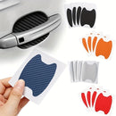 4 Piezas De Película Protectora Para Manija De Puerta De Automóvil, Protector Adhesivo Para Manija De Puerta De Automóvil, Película Protectora Universal Para Manija De Puerta De Automóvil De Fibra De Carbono