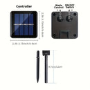 Luz decorativa Solar 5/22M con 20/200 bombillas, cadena de luces de escenario de paisaje solar para exteriores, 8 modos de iluminación, fácil de instalar luz decorativa de patio, adecuada para Navidad, valla de jardín, pabellón de patio, fiesta, boda y d
