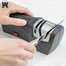 WANVOAPLS Afilador Eléctrico Profesional de Cuchillos 20 Grados, 2 Etapas para Afilar y Pulir en Cocina, Accesorios de Cocina