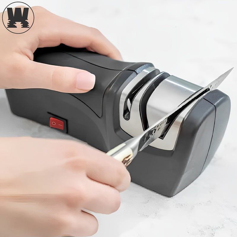 WANVOAPLS Afilador Eléctrico Profesional de Cuchillos 20 Grados, 2 Etapas para Afilar y Pulir en Cocina, Accesorios de Cocina