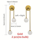 2 luces de pared de doble cabeza en forma de U con sombreros de plástico, cuerpo de hierro - Opciones negras y doradas, montaje semienterrado para dormitorio, sala de estar, cocina, estudio - Base de bombilla G9, cableado no incluido, iluminación de dorm