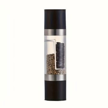 Molinillo de pimienta de doble cabezal, salero con múltiples cabezas, molinillo de condimentos para cocina de restaurante manual, sin suministro eléctrico ni batería, estante de especias de escritorio - Accesorios de cocina para vehículos recreativos