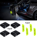 8 piezas de luces LED univer de bienvenida para puertas con pegatinas reflectantes de seguridad - Fácil instalación, aptas para sedanes, SUV, furgonetas, de larga duración y duraderas, accesorios LED univer para coches, día de San Valentín, Acción de Gra
