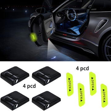 8 piezas de luces LED univer de bienvenida para puertas con pegatinas reflectantes de seguridad - Fácil instalación, aptas para sedanes, SUV, furgonetas, de larga duración y duraderas, accesorios LED univer para coches, día de San Valentín, Acción de Gra