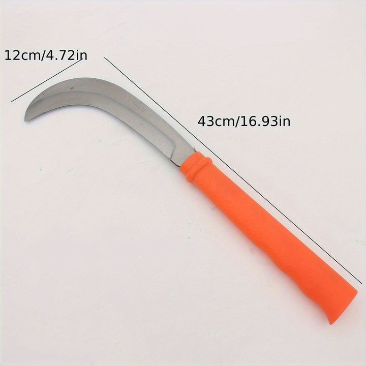 Navaja de Corte, Navaja para Coco, Navaja para Piña, Tijeras de Poda y Deshierbe de Acero Manganeso en Forma de Media Luna para Jardinería