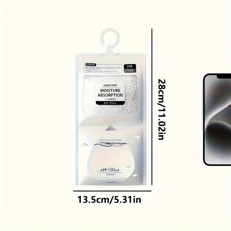 Bolsas Absorbentes Colgantes, Deshumidificador Suspendido, Secante, Perfecto para Armarios y Baños. Bolsa absorbente diseñada específicamente para suspensión. Apto para Dormitorios