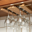 4 piezas Soporte de vino de madera elegante - Diseño de alta gama y elegante para colgar copas de vino, ideal para el hogar o el bar, Accesorios de bar | Soporte de vino moderno | Construcción de madera, Estantería para vino